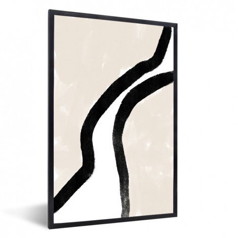 Poster mit Rahmen - Abstrakt - Linie - Design - Pastell - Vertikal-thumbnail-1