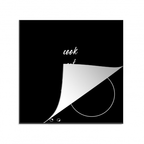 Inductiebeschermer - Spreuken - Cook eat sleep repeat - Quotes - Koken - Eten
