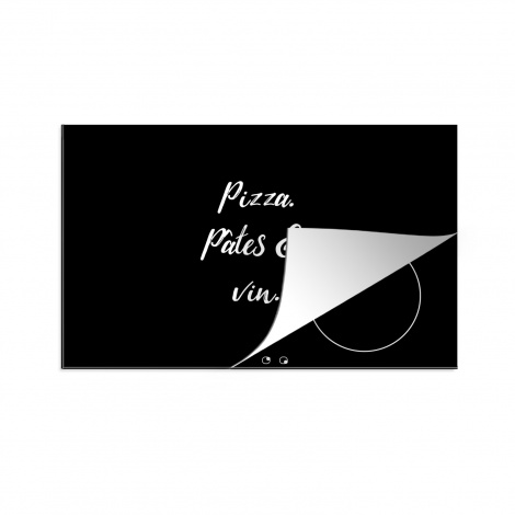 Inductiebeschermer - Eten - Quotes - Pizza, pâtes & vin - Spreuken - Drinken-1