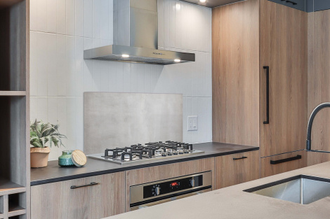 Spritzschutz Küche - Beton - Grau - Zement - Industriell - Strukturiert-2