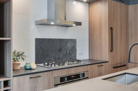 Spritzschutz Küche - Grau - Beton - Schiefer - Strukturiert - Retro-2