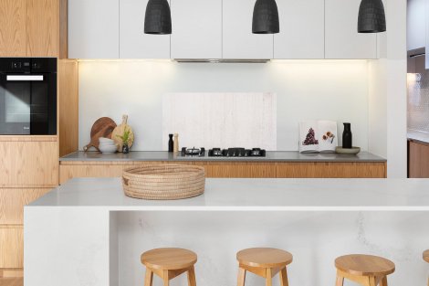 Spritzschutz Küche - Beton - Wand - Weiß-3