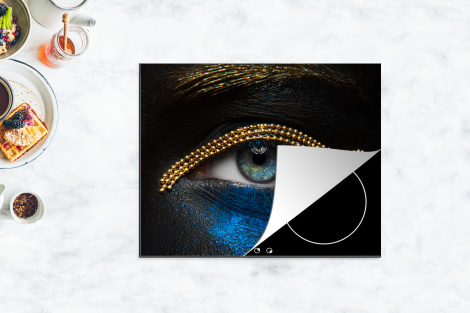 Herdabdeckplatte - Frau - Augen - Make-up - Luxus - Gold-4