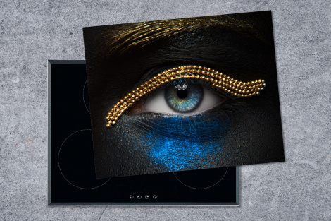 Herdabdeckplatte - Frau - Augen - Make-up - Luxus - Gold-thumbnail-1