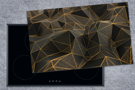 Herdabdeckplatte - Abstrakt - Gold - 3D - Luxus - Kunst