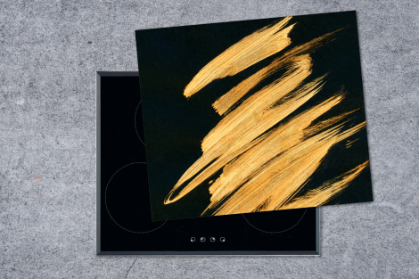 Herdabdeckplatte - Gold - Farbe - Streifen - Luxus - Abstrakt-thumbnail-1