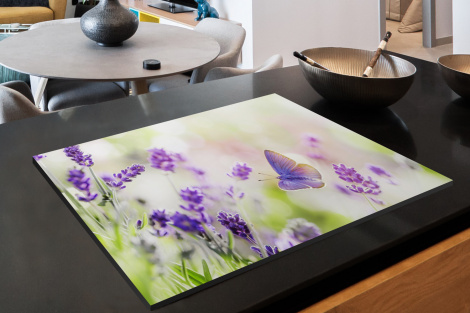 Herdabdeckplatte Lavendel - Schmetterling - Blumen-thumbnail-2