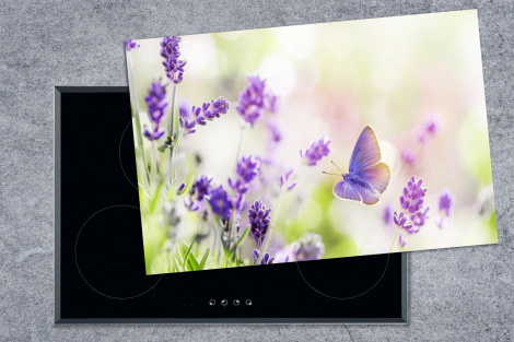 Herdabdeckplatte Lavendel - Schmetterling - Blumen-thumbnail-1