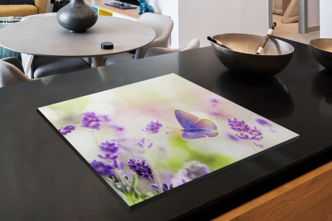 Herdabdeckplatte - Lavendel - Schmetterling - Blumen-thumbnail-2