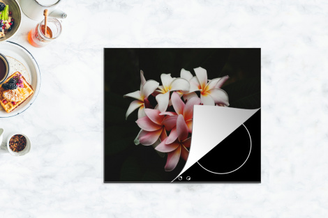 Herdabdeckplatte - Blumen - Rosa - Schwarz - Flora - Botanisch-thumbnail-4