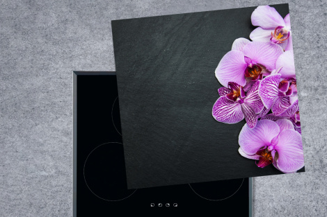 Herdabdeckplatte - Orchidee - Blumen - Rosa - Flora-thumbnail-1