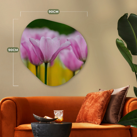 Organisches wandbild - Blumen - Tulpen - Rosa-6