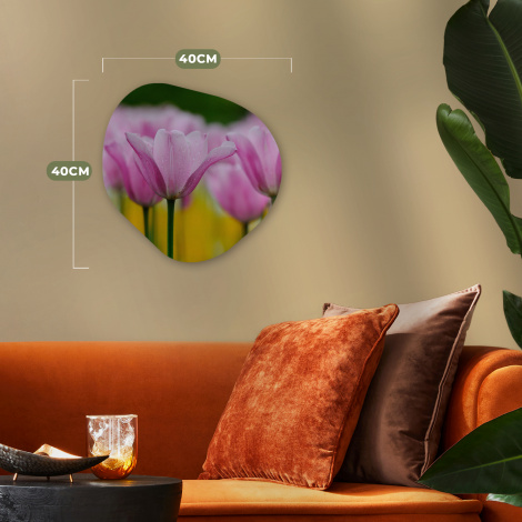 Organisch schilderij - Bloemen - Tulpen - Roze-4