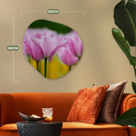 Organisch schilderij - Bloemen - Tulpen - Roze-5