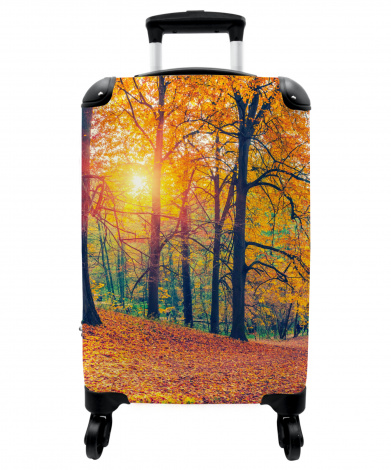 Koffer - Herfst - Zon - Oranje - Bomen - Bos - Natuur