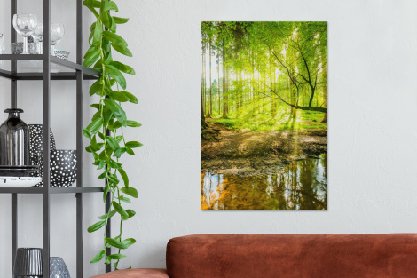 Leinwand - Wald - Landschaft - Wasser - Bäume - Sonne-2