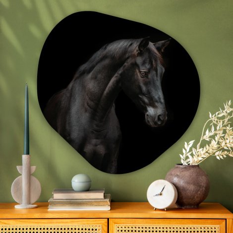 Organisch schilderij - Paarden - Dieren - Zwart-thumbnail-3