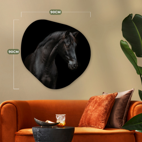 Organisch schilderij - Paarden - Dieren - Zwart-6
