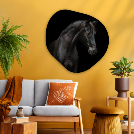Organisch schilderij - Paarden - Dieren - Zwart-2
