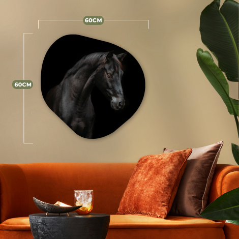 Organisch schilderij - Paarden - Dieren - Zwart-5