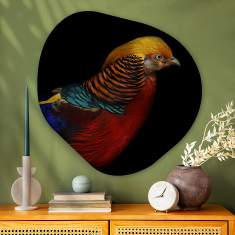Organisch schilderij - Vogel - Veren - Zwart - Portret-thumbnail-3