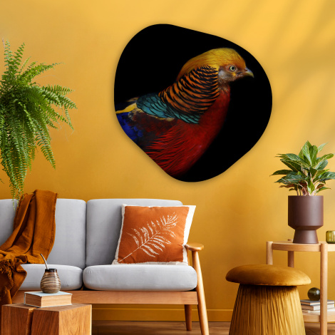 Organisch schilderij - Vogel - Veren - Zwart - Portret-thumbnail-2