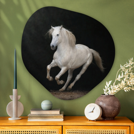 Organisch schilderij - Paarden - Zwart - Portret-3