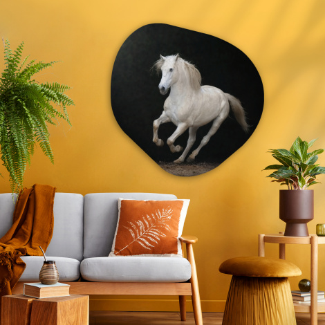 Organisch schilderij - Paarden - Zwart - Portret-thumbnail-2