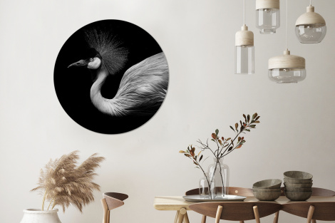 Behangcirkel - Kraanvogel - Zwart - Wit - Vogel - Dieren-thumbnail-3