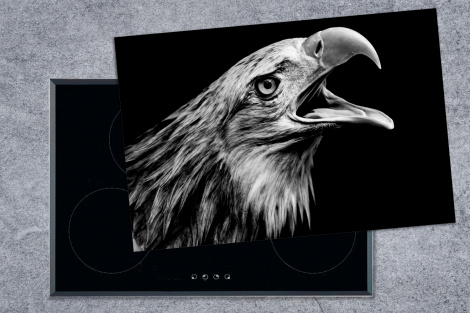Herdabdeckplatte - Adler - Porträt - Raubvögel - Schwarz - Weiß - Vogel-thumbnail-1