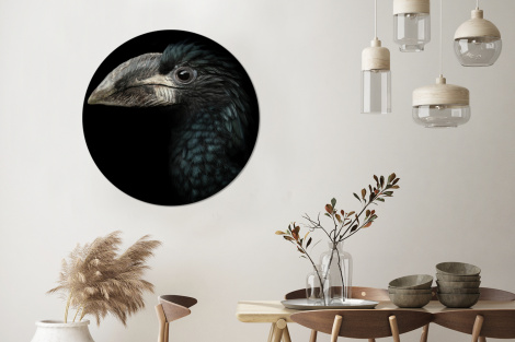Behangcirkel - Vogel - Portret - Neushoornvogel - Zwart - Dieren-thumbnail-3