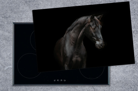 Inductiebeschermer - Paard - Dieren - Zwart - Portret