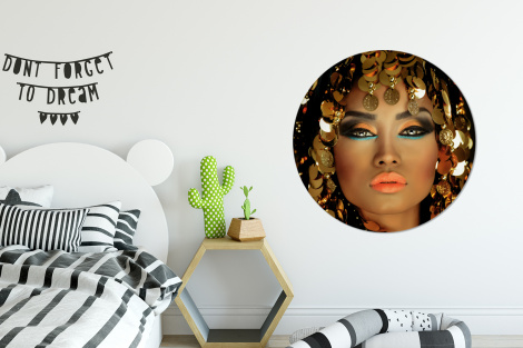 Behangcirkel - Vrouw - Cleopatra - Goud - Sieraden - Make up - Luxe-2