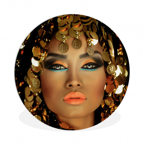 Runde Bilder - Frau - Kleopatra - Gold - Schmuck - Make-up - Luxus-1