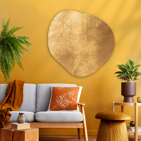 Organisches wandbild - Licht fällt auf eine goldene Wand-thumbnail-2