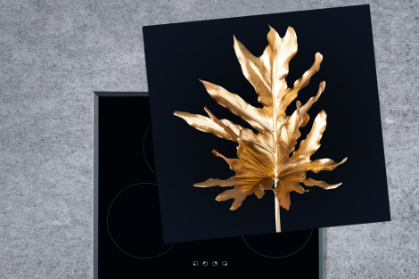 Herdabdeckplatte - Blätter - Gold - Herbst - Natur - Luxus-thumbnail-1