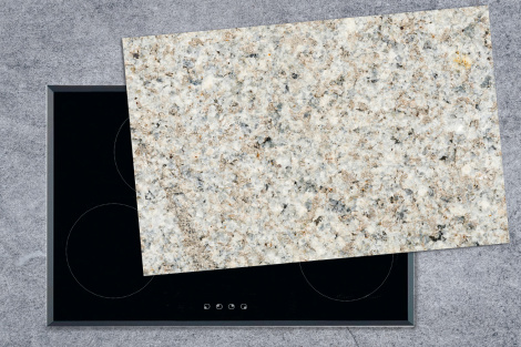 Herdabdeckplatte - Granit - Weiß - Grau - Stein - Textur-thumbnail-1