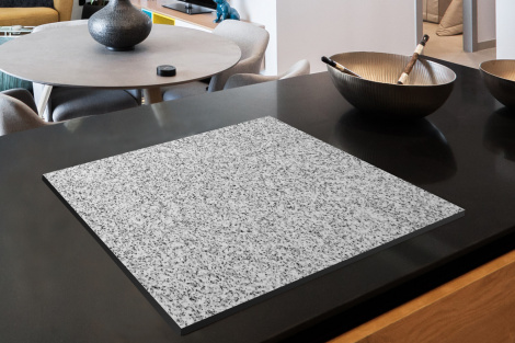Herdabdeckplatte - Granit - Schwarz - Weiß - Gemustert - Grau-thumbnail-2