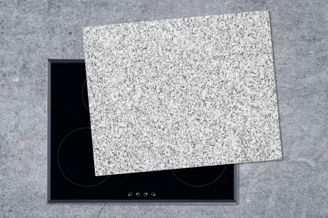 Herdabdeckplatte - Granit - Schwarz - Weiß - Gemustert - Grau-1