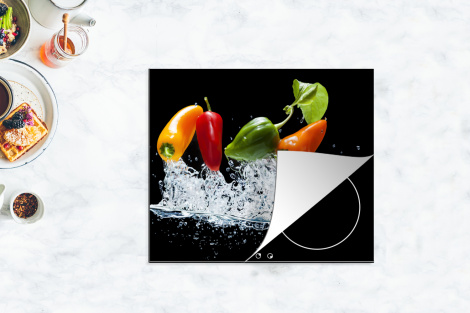 Herdabdeckplatte Paprika - Wasser - Gemüse-4