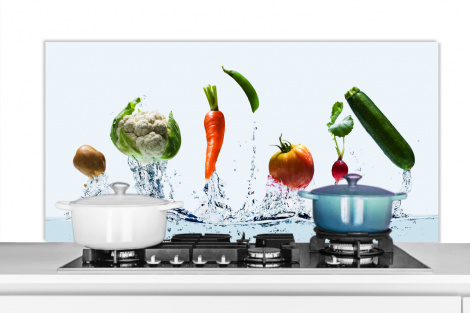 Spritzschutz Küche - Gemüse - Wasser - Zucchini