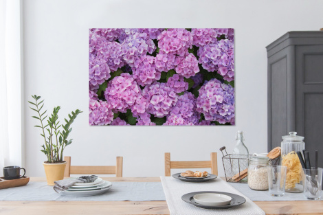 Canvas - Bloemen - Hortensia - Struik - Roze - Bloemblaadjes-thumbnail-4