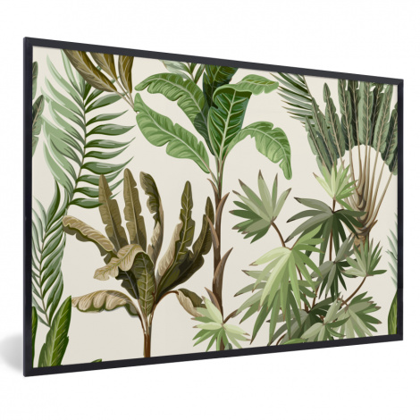 Poster met lijst - Jungle - Palmboom - Bananenplant - Kinderen - Natuur - Planten - Liggend