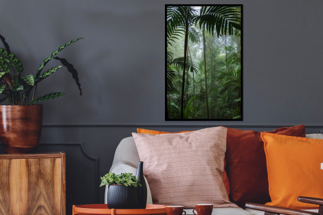 Poster mit Rahmen - Regenwald - Tropisch - Dschungel - Bäume - Pflanzen - Vertikal-thumbnail-2
