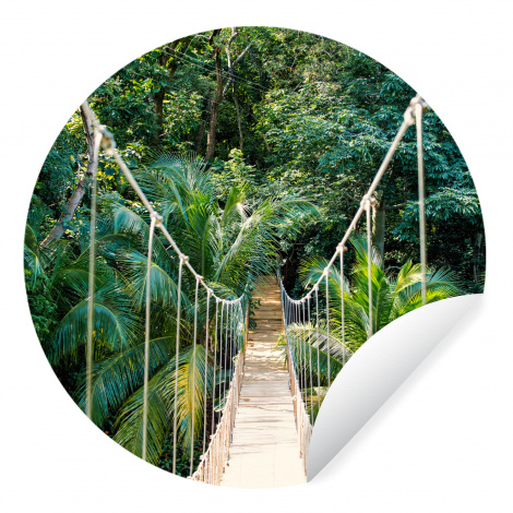 Behangcirkel - Jungle - Palmboom - Brug - Natuur - Planten