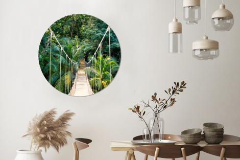 Behangcirkel - Jungle - Palmboom - Brug - Natuur - Planten-3