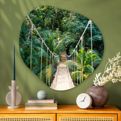 Organisches wandbild - Dschungel - Palme - Brücke-3