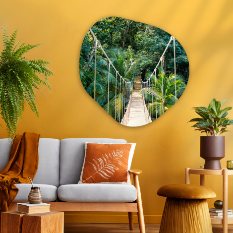 Organisch schilderij - Jungle - Palmboom - Brug-2