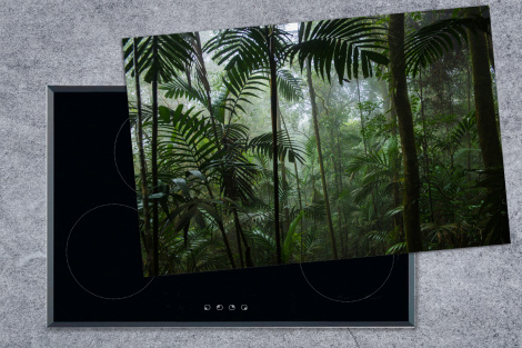 Herdabdeckplatte - Regenwald - Tropisch - Dschungel - Bäume - Pflanzen