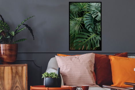 Poster met lijst - Planten - Jungle - Bladeren - Tropisch - Staand-thumbnail-2